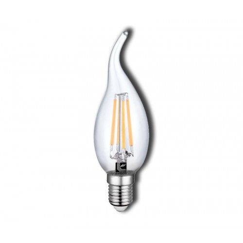 Bec LED COG E14  6W alb cald, 230V, clar, Lumanare, Ornament, Dimabil