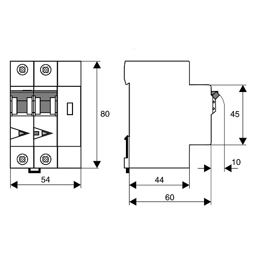 Schrack AFDD+RCBO- Dispozitiv Protectie arc electric 2P, 20A, 30mA, curba C, 10kA, tip A, 3M - imagine 2
