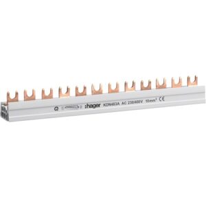 Hager- Baretă Busbar Fază 4P, 63A, furcă, 10mm², 12M