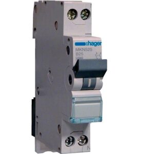 Hager MCB- Disjunctor 2P (1P+N), 25A,  6kA, curbă B, 1M
