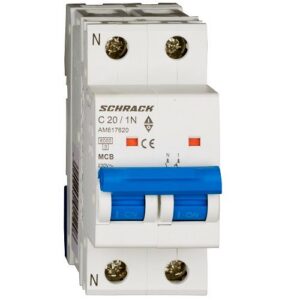 Schrack MCB AMPARO- Disjunctor 2P (1P+N), 20A,  6kA, curbă C, 2M