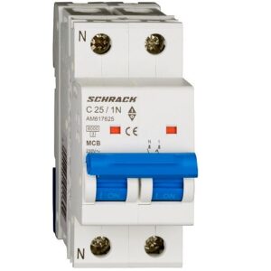 Schrack MCB AMPARO- Disjunctor 2P (1P+N), 25A,  6kA, curbă C, 2M