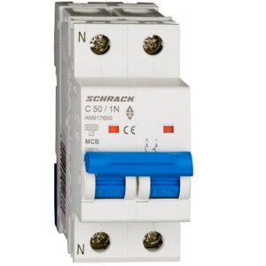 Schrack MCB AMPARO- Disjunctor 2P (1P+N), 50A,  6kA, curbă C, 2M