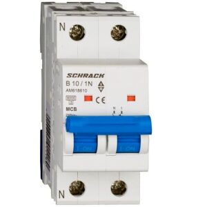 Schrack MCB AMPARO- Disjunctor 2P (1P+N), 10A,  6kA, curbă B, 2M