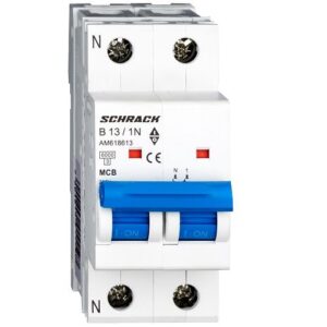 Schrack MCB AMPARO- Disjunctor 2P (1P+N), 13A,  6kA, curbă B, 2M