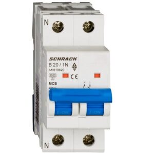 Schrack MCB AMPARO- Disjunctor 2P (1P+N), 20A,  6kA, curbă B, 2M