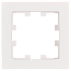 Schrack VISIO S 55- Ramă 1 aparat, Design CUBIC, alb