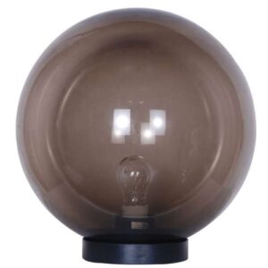 Glob Ø200 cu soclu, fumuriu, IP65