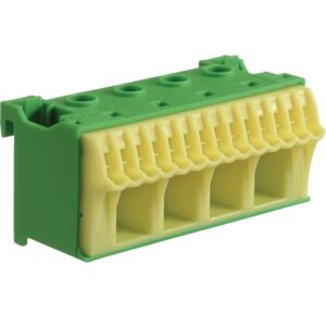 Hager- Borniera PE, 18 borne, verde/galben, QuickConnect