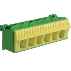 Hager- Borniera PE, 26 borne, verde/galben, QuickConnect
