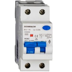 Schrack RCBO AMPARO- Disjunctor diferențial 2P (1P+N),  6A,  30mA,  6kA, tip A, curbă B, 2M