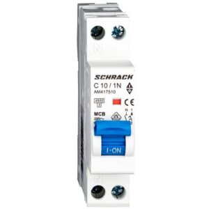 Schrack MCB AMPARO- Disjunctor 2P (1P+N), 10A, 4,5kA, curbă C, 1M