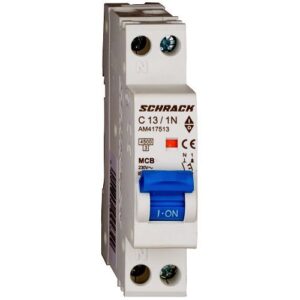 Schrack MCB AMPARO- Disjunctor 2P (1P+N), 13A, 4,5kA, curbă C, 1M