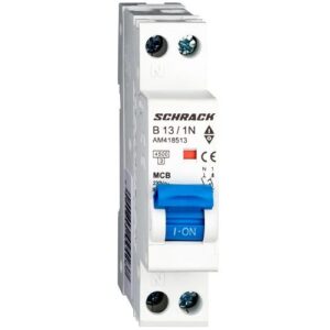 Schrack MCB AMPARO- Disjunctor 2P (1P+N), 13A, 4,5kA, curbă B, 1M