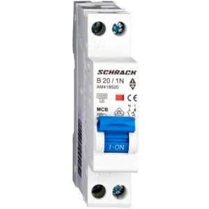 Schrack MCB AMPARO- Disjunctor 2P (1P+N), 20A, 4,5kA, curbă B, 1M