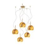 Kolarz- LUNA, Lampa suspendata, Kiss Gold, 5xE27, D100, Gold 24K