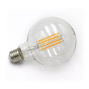 Bec E27, LED COG, 10W, 2800K (alb cald), 230V, Glob G95, transparent
