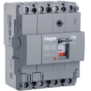 Hager MCCB- x160 Intrerupator general automat h3, 4P,  16A, 18kA, compact, 6M