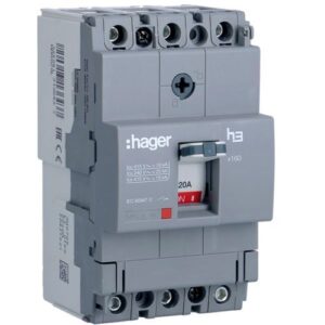 Hager MCCB- x160 Intrerupator general automat h3, 3P,  20A, 18kA, compact, 4,5M