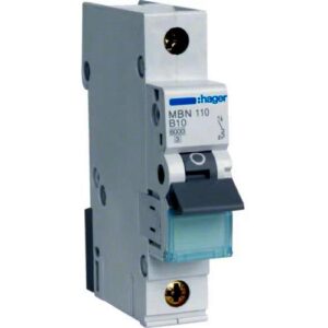 Hager MCB- Disjunctor 1P, 10A,  6kA, curbă B, 1M, Bi-Connect