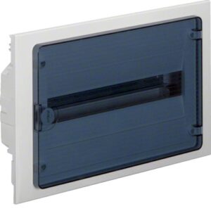 Hager Golf- Tablou electric 18 module, incastrat, usa transparenta, IP40