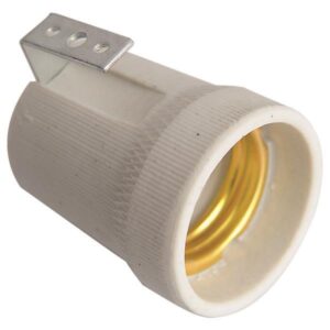 Dulie E27, Portelan, lamela interior, alb, IP20