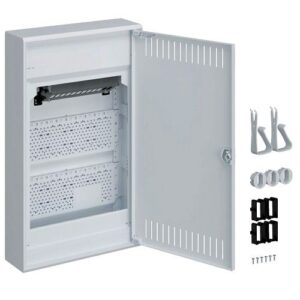 Hager Volta Multimedia- Tablou Electric 36 module, aparent, usa metalica, 3 prize Schuko, IP30