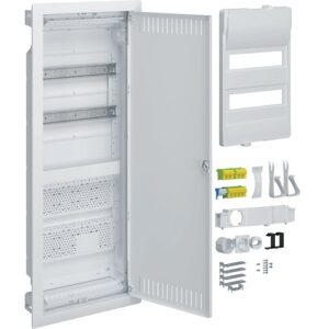 Hager Volta Multimedia- Tablou Electric Hibrid 24 module, incastrat, usa metalica, priza Schuko, IP30