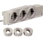 Hager Multimedia- Modul priză Schuko triplă, rotativă 90°