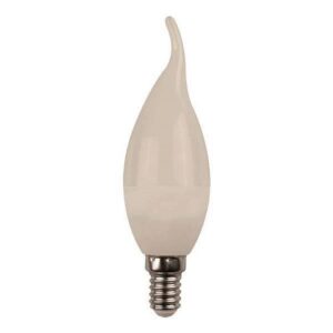 Bec E14 LED,  7W, 2700K (alb cald), 240V, Flacara, C37, alb mat