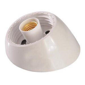 Soclu aplica E27, oblica, plastic, alb, IP20
