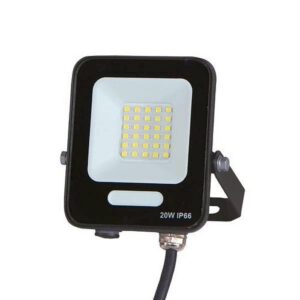 Proiector LED,  20W, 6500K (alb rece), 240V, negru, IP66