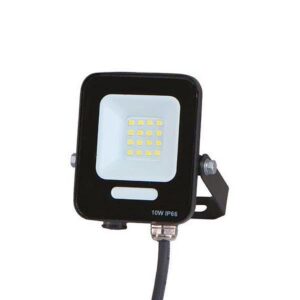 Proiector LED,  10W, 6500K (alb rece), 240V, negru, IP66