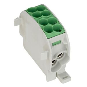 Schrack- Clema derivatie 1P, 25mm², izolata, verde, conexiune Al/Cu