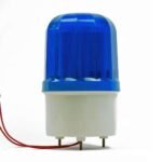 Lampa Avarie (girofar) 10W, 230V, avertizare optica/acustica, Sirena, albastru, IP45