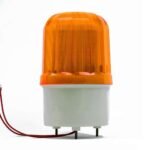 Lampa Avarie (girofar) 10W, 230V, avertizare optica/acustica, Sirena, galben, IP45