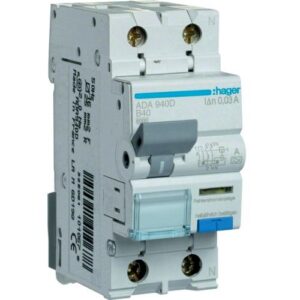 Hager RCBO- Disjunctor diferential 2P (1P+N), 40A, 30mA, curba B, 6kA, tip A, 2M