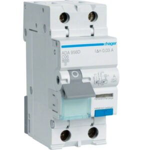Hager RCBO- Disjunctor diferential 2P (1P+N), 6A, 30mA, curba C, 6kA, tip A, 2M