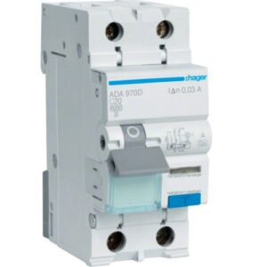 Hager RCBO- Disjunctor diferential 2P (1P+N), 20A, 30mA, curba C, 6kA, tip A, 2M