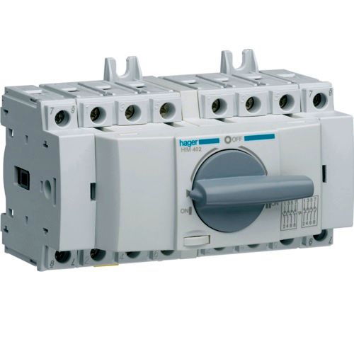 Hager- Inversor/Comutator Sursa Manual 4P, 20A, (I-0-II), 8M