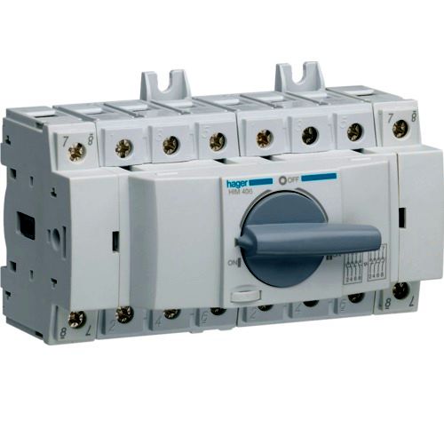 Hager- Inversor/Comutator Sursa Manual 4P, 63A, (I-0-II), 8M