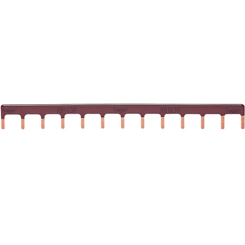 Hager- Bareta faza (L), 1P, 63A, pini, 10mm², 13M, maro