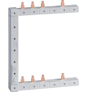 Hager- Bareta Busbar faza (L), 4P,  63A, pini, 10mmp, 2 rânduri, verticala/stanga