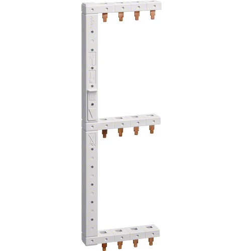 Hager- Bareta Busbar faza (L), 4P (3P+N), 63A, pini, 10mmp, 3 rânduri, verticala/stanga