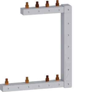 Hager- Bareta Busbar faza (L), 4P (3P+N),  63A, pini, 10mmp, 2 rânduri, verticala/dreapta