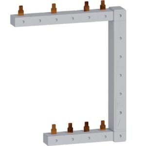 Hager- Bareta Busbar faza (L), 4P (3P+N),  63A, pini, 10mmp, 2 rânduri, verticala/dreapta