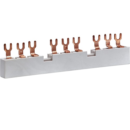 Hager- Bareta Busbar faza (L), 3P, 63A, furca, 10mm², 7,5M (3 x disjunctor motor)