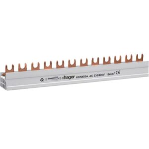 Hager- Bareta Busbar faza (L), 4P,  80A, furca, 16mm², 12M