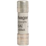 Hager- Siguranta fuzibila cilindrica 10x38mm,  10A, 1000V DC, gPV (set 10bc)