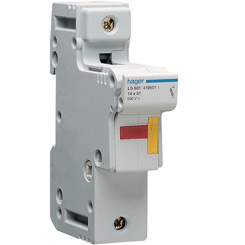 Hager- Separator Port fuzibil 1P, 50A, AC, 14x51mm, 1,5M